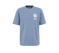 WE Fashion T-Shirt bleu fumé / blanc, Taille XL