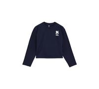 WE Fashion T-Shirt bleu marine / blanc, Taille 134-140