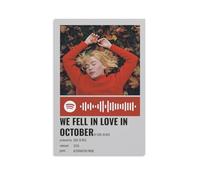 We Fell in Love in October Girl in Red Poster Peinture décorative sur toile Art mural pour salon, chambre à coucher, art mural, impression d'image moderne, décoration de salle familiale, 50 x 75 cm
