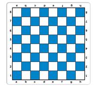 WE Games Tapis de souris - Échiquier de tournoi de qualité supérieure - 50,8 cm - Bleu avec design classique - Échiquier de voyage parfait pour adultes