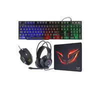 Mars Gaming Pack gamer 4-en-1 We Gamium - Clavier, Souris, Casque, Tapis RGB Noir