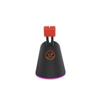 WE GAMIUM Bungee pour souris / Système de gestion de câble pour souris - avec rétro-éclairage - Pied en caoutchouc - Noir