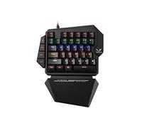 WE Gamium - Clavier Gamer Filaire Mécanique Format 1 Main - 35 Touches - 4 Touches Macro - Red Switch - Rétro-éclairage - Repose-Main - Câble 1,6M - Noir