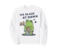 We Glaze At Dawn Funny Pottery Frog Sweatshirt