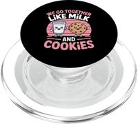 We Go Together Like Milk and Cookies Couple Kawaii PopSockets PopGrip pour MagSafe