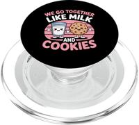 We Go Together Like Milk and Cookies Couple Kawaii PopSockets PopGrip pour MagSafe