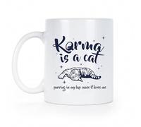 We Got Good Karma is a Cat Mug Purring in My Lap Coffee Cup Cause It Loves Me
