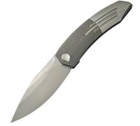 WE Gray Manche en Titane Brossé à la Main & Satiné Lame en Bohler M390 Stonewashed Encastré