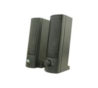 WE Enceinte barre de son PC 2x2,5W modulable USB Jack stéréo 3,5mm Interrupteur on/off Noir