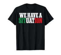 We Have a Situation New Jersey Garden NJ Shore Italian Flag T-Shirt Graphique avec Valeur