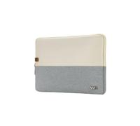 WE Housse Sleeve PC 15.6'' Bicolore Beige/Gris, Protection antchoc, Attache antivol 40 * 28 * 2 cm