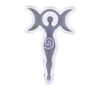 WE-HYTRE Moules en résine époxy - Moules en argile polymère pour bricolage fait à la main - Forme de lune - Pour collier, pendentif, porte-clés, déesse et lune