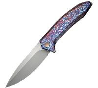 We Knife Acuminal Vanax Poli Perlé Sablé Chidori Poignées en Titane Flammé WE23070-4