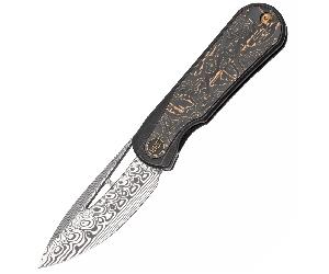 WE KNIFE Baloo Damasteel/Titane Bronze/Noir WE21033-DS1