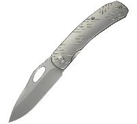 WE Knife Inmate Manche en Titane Gris & Lame CPM 20CV Stonewashed Gouttes de Pluie Frame Lock