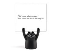 We Know Not What We May Be Support pour mémo Motif chat Noir