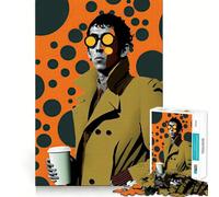 We Love Coffee Puzzle 1000 pièces pour Adultes,Jeu de réflexion Amusant avec Technologie de découpe Laser avancée,défi Stimulant pour Passer Le Temps d'attente (38x26cm)