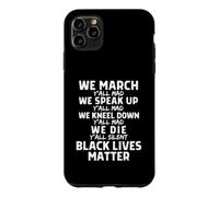 We March, Y'all Mad, Black Lives Matter Graphic BLM Mélanine Coque pour iPhone 11 Pro Max