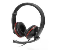 WE Micro Stéréo Casque Avec fil Arceau Appels/Musique Noir, Rouge