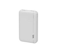 WE Mini Batterie Externe 5000 mAh, Powerbank Chargeur Portable 2 Ports USB Sortie 5V 2.1A, Indicateur LED de Niveau de la Batterie, Blanche
