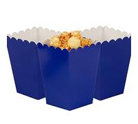 We Moment Zone Lot de 24 Petite Boîtes à Popcorn Bleu Marine.Mini Carton Bonbons Conteneur,Boîtes à Popcorn pour Bleu Marine