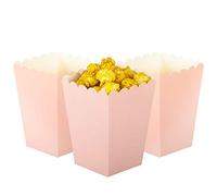 We Moment Zone Lot de 24 Petite Boîtes à Popcorn Rose.Mini Carton Bonbons Conteneur,Boîtes à Popcorn pour Fêtes Rose