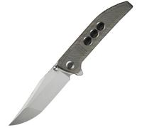 WE Motif Rayures de Tigre Manche Intégral en Titane Flammé avec Trous Satinés Poli