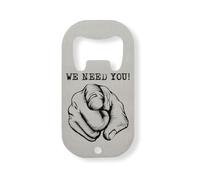 We Need You Décapsuleur en acier inoxydable Motif main d'oncle Sam Argenté