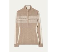 We Norwegians - Signature 1/4-zip - Pull en laine mérinos femme Sand - S