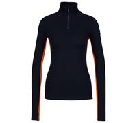We Norwegians - Women's Tryvann Colblock Zipup - Sous-vêtement mérinos - S - navy blue / orange
