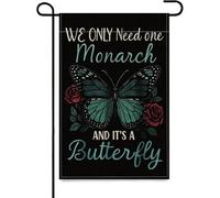 We Only Need One Drapeau de jardin double face Motif papillon monarque