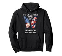 We Only Need One Monarch & It's a Butterfly Floral No Kings Sweat à Capuche