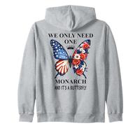 We Only Need One Monarch Its a Butterfly No Kings in America Sweat à Capuche