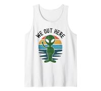 We Out Here Funny Alien Abduction UFO Aliens are Real Humour Débardeur