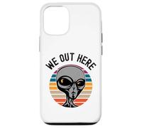 We Out Here Funny Alien Lover Abduction UFO Aliens are Real Coque pour iPhone 12/12 Pro