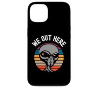 We Out Here Funny Alien Lover Abduction UFO Aliens are Real Coque pour iPhone 13