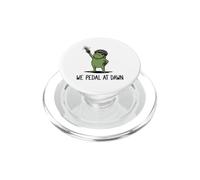 We Pedal At Dawn Frog Meme Funny Frog Meme Cycliste Amateur de Cyclisme PopSockets PopGrip pour MagSafe