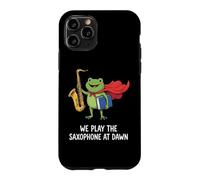 We Play The Saxophone At Dawn Musicien De Saxophone Jazz Coque pour iPhone 11 Pro
