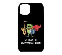 We Play The Saxophone At Dawn Musicien De Saxophone Jazz Coque pour iPhone 13