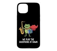 We Play The Saxophone At Dawn Musicien De Saxophone Jazz Coque pour iPhone 15 Plus
