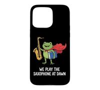 We Play The Saxophone At Dawn Musicien De Saxophone Jazz Coque pour iPhone 15 Pro Max