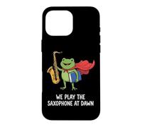 We Play The Saxophone At Dawn Musicien De Saxophone Jazz Coque pour iPhone 16 Pro Max