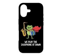 We Play The Saxophone At Dawn Musicien De Saxophone Jazz Coque pour iPhone 17