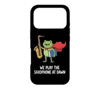 We Play The Saxophone At Dawn Musicien De Saxophone Jazz Coque pour iPhone 17 Pro