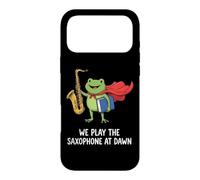 We Play The Saxophone At Dawn Musicien De Saxophone Jazz Coque pour iPhone 17 Pro Max
