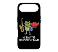 We Play The Saxophone At Dawn Musicien De Saxophone Jazz Coque pour iPhone Air