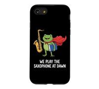 We Play The Saxophone At Dawn Musicien De Saxophone Jazz Coque pour iPhone SE (2020) / 7/8