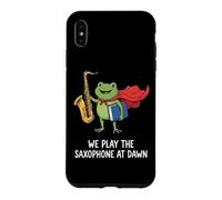 We Play The Saxophone At Dawn Musicien De Saxophone Jazz Coque pour iPhone XS Max