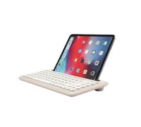 WE POP Clavier Bluetooth universel avec fonction support pour tablette/smartphone - coloris beige