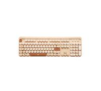 WE POP - Ensemble clavier et souris - retro design - 100% - full size - sans fil - 2.4 GHz - beige